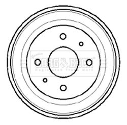 BBR7008 BORG & BECK Тормозной барабан