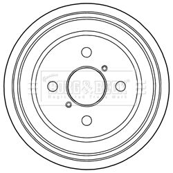 BBR7217 BORG & BECK Тормозной барабан