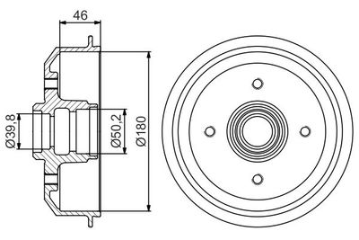 0986477150 BOSCH Тормозной барабан