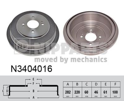 N3404016 NIPPARTS Тормозной барабан