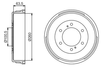 0986477223 BOSCH Тормозной барабан