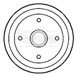 BBR7176 BORG & BECK Тормозной барабан