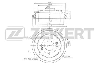 BS6464 ZEKKERT Тормозной барабан