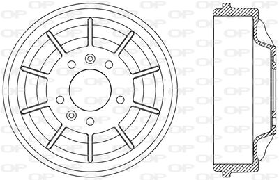 BAD907910 OPEN PARTS Тормозной барабан