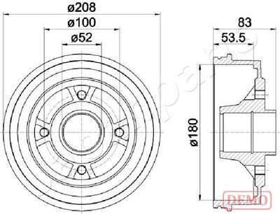 TA0709C JAPANPARTS Тормозной барабан