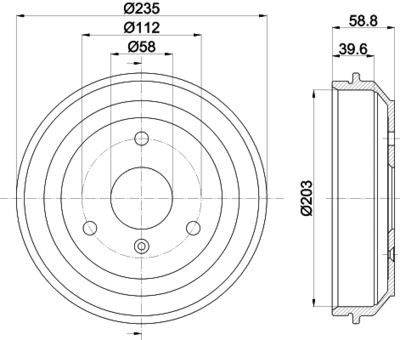 MBD336 MINTEX Тормозной барабан