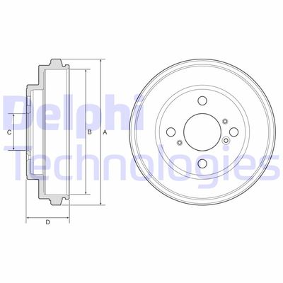 BF625 DELPHI Тормозной барабан