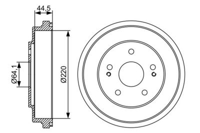 0986477147 BOSCH Тормозной барабан