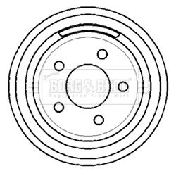 BBR7142 BORG & BECK Тормозной барабан