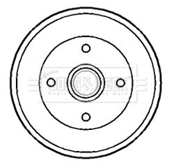 BBR7173 BORG & BECK Тормозной барабан