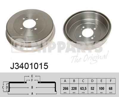 J3401015 NIPPARTS Тормозной барабан