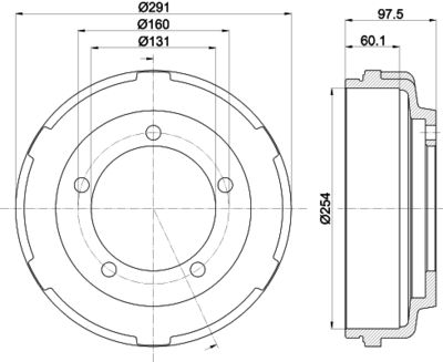 MBD058 MINTEX Тормозной барабан