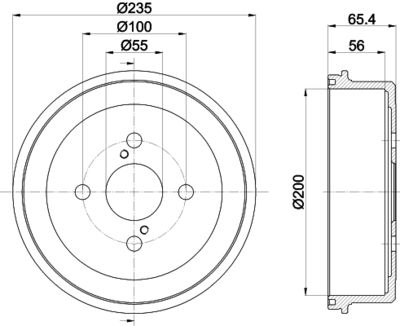 MBD230 MINTEX Тормозной барабан