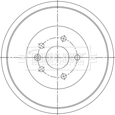 BBR7284 BORG & BECK Тормозной барабан