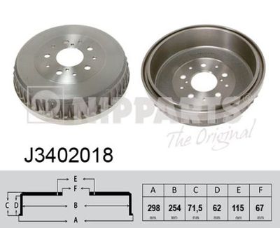 J3402018 NIPPARTS Тормозной барабан