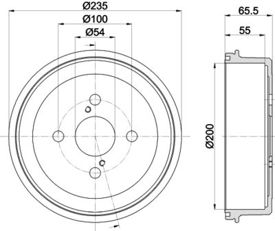 8DT355302161 HELLA PAGID Тормозной барабан