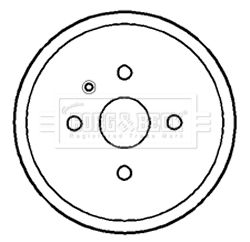 BBR7183 BORG & BECK Тормозной барабан