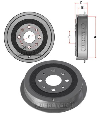 JDR025 JURATEK Тормозной барабан