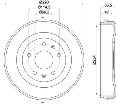 8DT355300901 HELLA Тормозной барабан