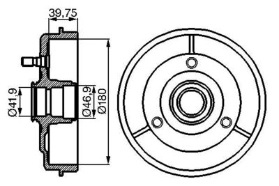 0986477097 BOSCH Тормозной барабан