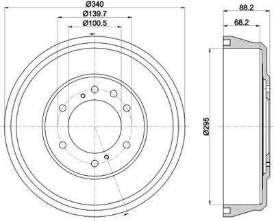 MBD347 MINTEX Тормозной барабан