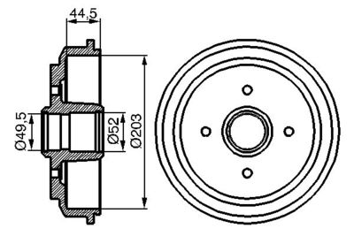 0986477149 BOSCH Тормозной барабан