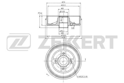 BS5444 ZEKKERT Тормозной барабан