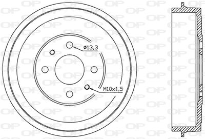 BAD900210 OPEN PARTS Тормозной барабан