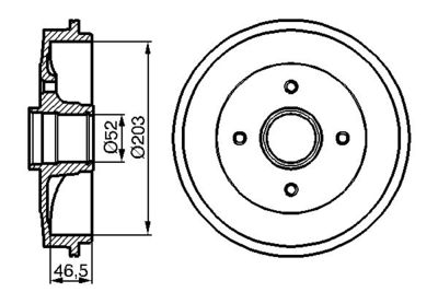 0986477124 BOSCH Тормозной барабан