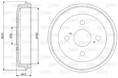 237109 VALEO Тормозной барабан