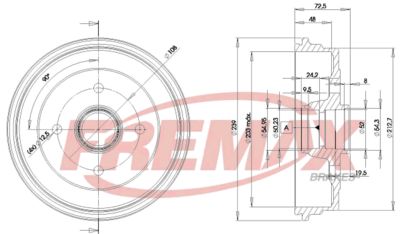 BD6627 FREMAX Тормозной барабан