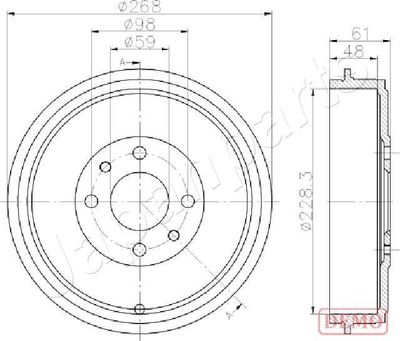 TA0613C JAPANPARTS Тормозной барабан