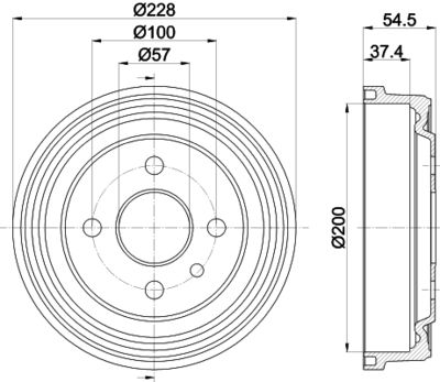 MBD013 MINTEX Тормозной барабан