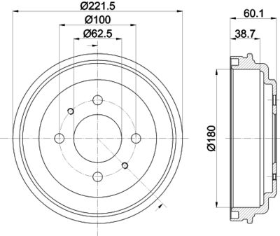 MBD355 MINTEX Тормозной барабан