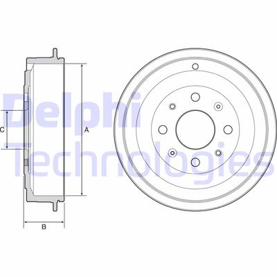 BF541 DELPHI Тормозной барабан