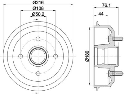 MBD036 MINTEX Тормозной барабан