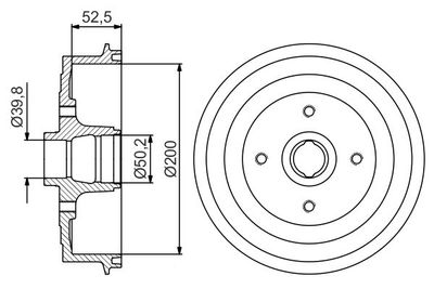 0986477217 BOSCH Тормозной барабан