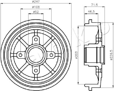 560610 JAPKO Тормозной барабан