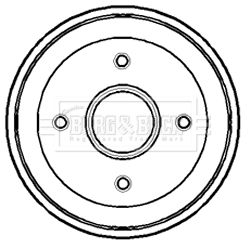 BBR7080 BORG & BECK Тормозной барабан