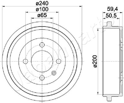 TA0902 JAPANPARTS Тормозной барабан