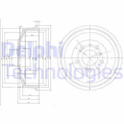 BF153 DELPHI Тормозной барабан