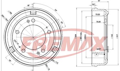 BD4640 FREMAX Тормозной барабан