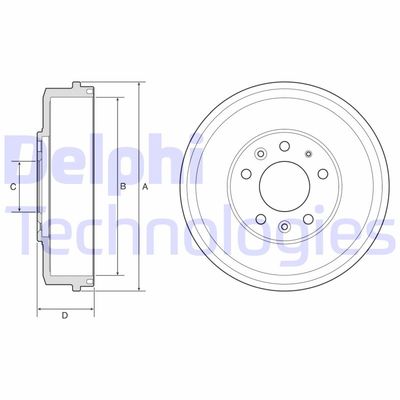 BF578 DELPHI Тормозной барабан