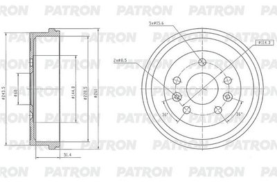 PDR1013 PATRON Тормозной барабан