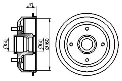 0986477044 BOSCH Тормозной барабан