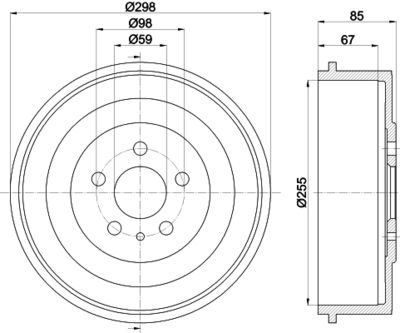 MBD034 MINTEX Тормозной барабан