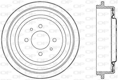 BAD906720 OPEN PARTS Тормозной барабан