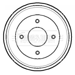 BBR7129 BORG & BECK Тормозной барабан