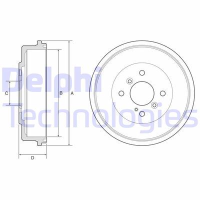 BF565 DELPHI Тормозной барабан