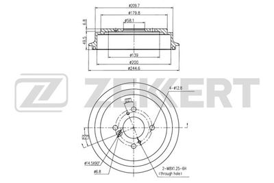 BS5130 ZEKKERT Тормозной барабан